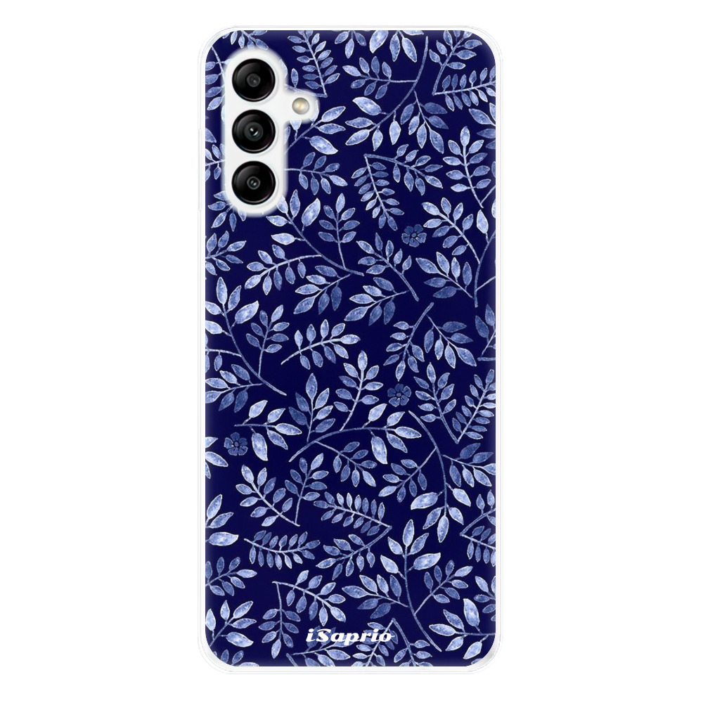 Odolné silikónové puzdro iSaprio - Blue Leaves 05 - Samsung Galaxy A04s