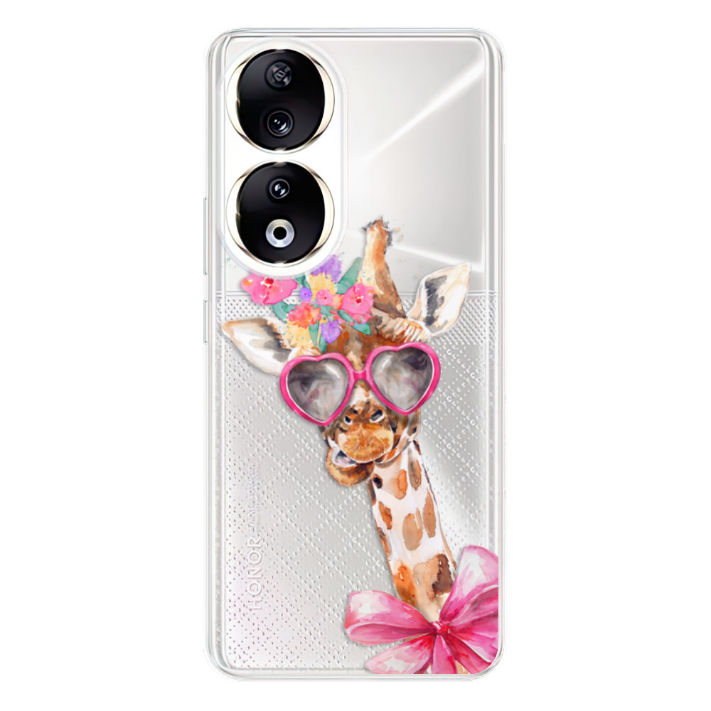Odolné silikónové puzdro iSaprio - Lady Giraffe - Honor 90 5G