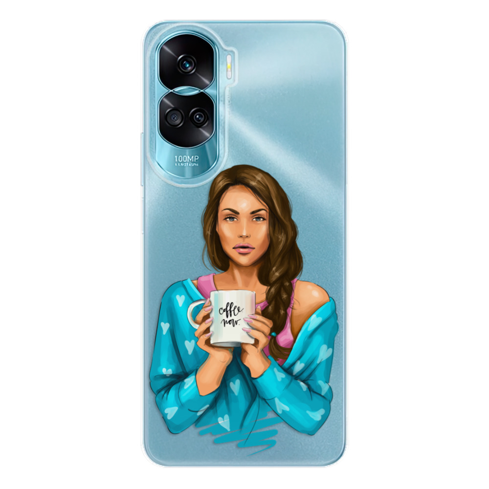 Odolné silikónové puzdro iSaprio - Coffe Now - Brunette - Honor 90 Lite 5G