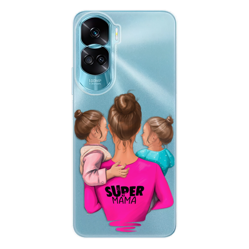 Odolné silikónové puzdro iSaprio - Super Mama - Two Girls - Honor 90 Lite 5G