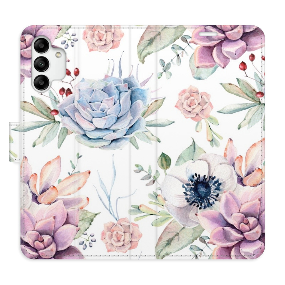 Flipové puzdro iSaprio - Succulents Pattern - Samsung Galaxy A04s