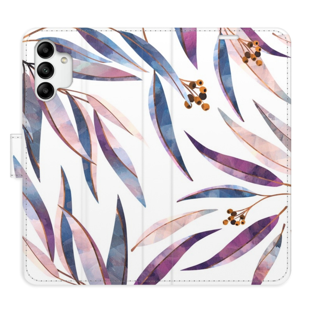 Flipové puzdro iSaprio - Ornamental Leaves - Samsung Galaxy A04s