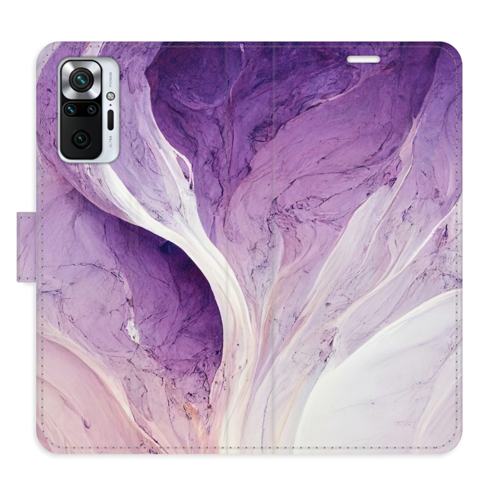 Flipové puzdro iSaprio - Purple Paint - Xiaomi Redmi Note 10 Pro