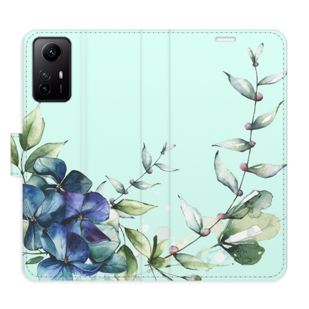 Flipové puzdro iSaprio - Blue Flowers - Xiaomi Redmi Note 12S
