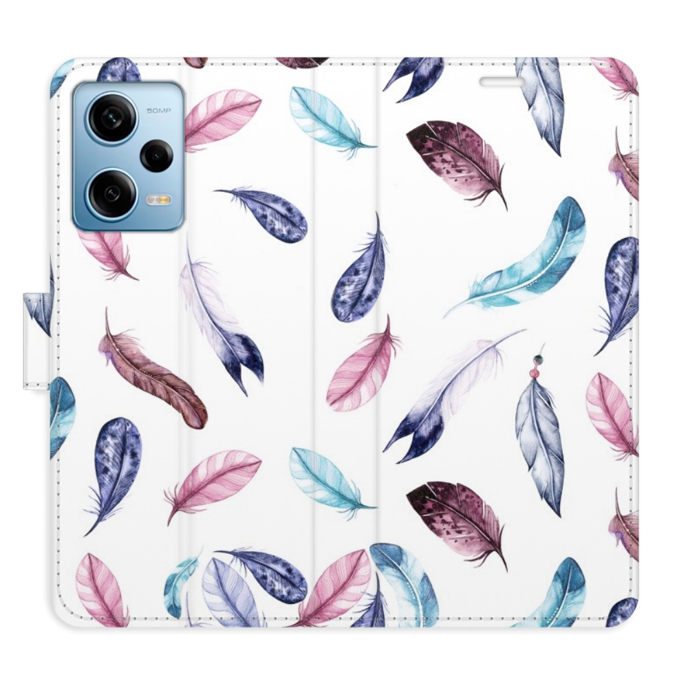 Flipové puzdro iSaprio - Colorful Feathers - Xiaomi Redmi Note 12 Pro 5G / Poco X5 Pro 5G