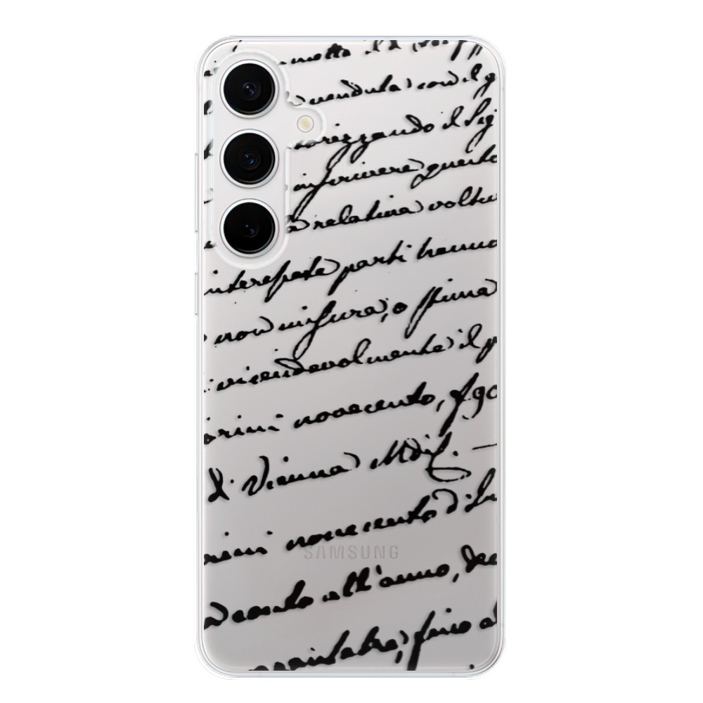 Odolné silikónové puzdro iSaprio - Handwriting 01 - black - Samsung Galaxy S24+