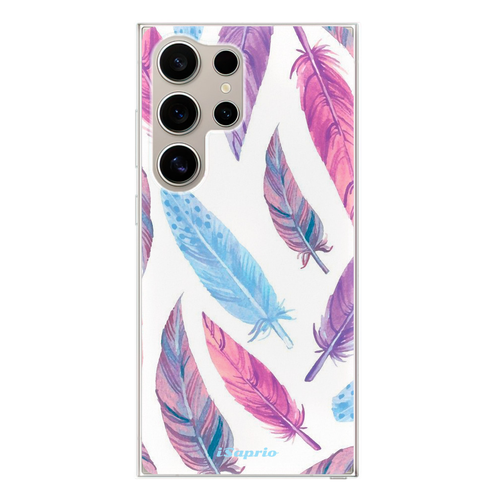 Odolné silikónové puzdro iSaprio - Feather Pattern 10 - Samsung Galaxy S24 Ultra