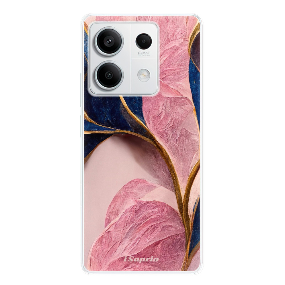 Odolné silikónové puzdro iSaprio - Pink Blue Leaves - Xiaomi Redmi Note 13 5G