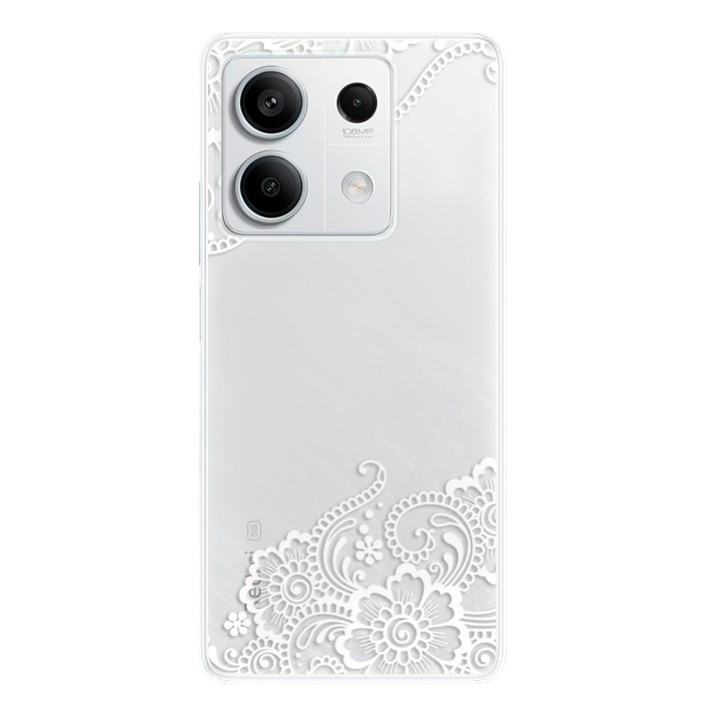 Odolné silikónové puzdro iSaprio - White Lace 02 - Xiaomi Redmi Note 13 5G