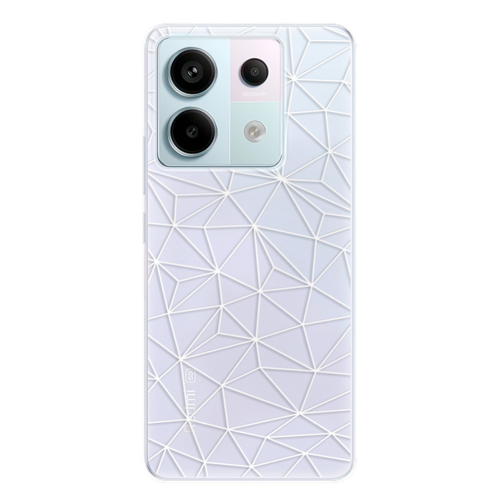 Odolné silikónové puzdro iSaprio - Abstract Triangles 03 - white - Xiaomi Redmi Note 13 Pro 5G / Poco X6 5G