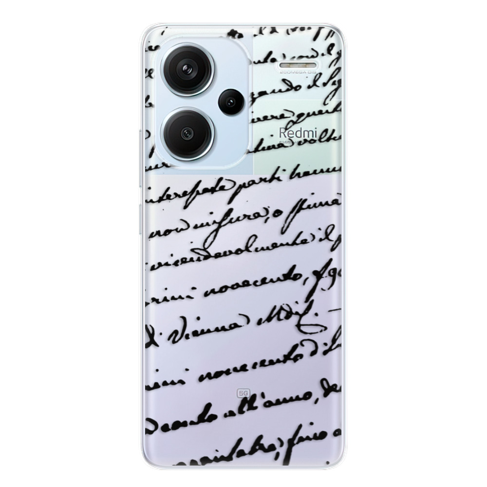 Odolné silikónové puzdro iSaprio - Handwriting 01 - black - Xiaomi Redmi Note 13 Pro+ 5G
