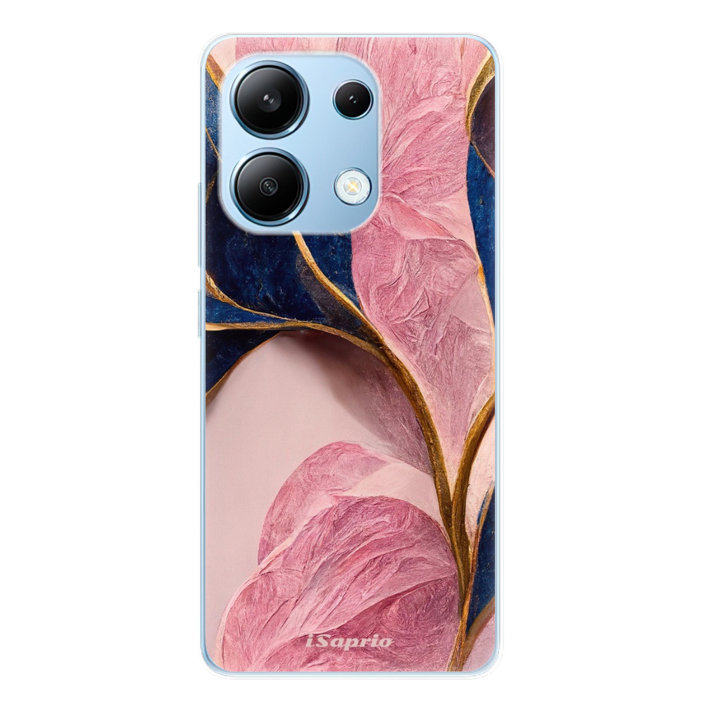 Odolné silikónové puzdro iSaprio - Pink Blue Leaves - Xiaomi Redmi Note 13