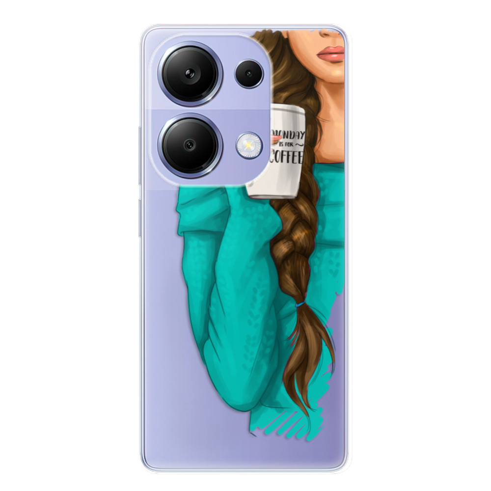 Odolné silikónové puzdro iSaprio - My Coffe and Brunette Girl - Xiaomi Redmi Note 13 Pro
