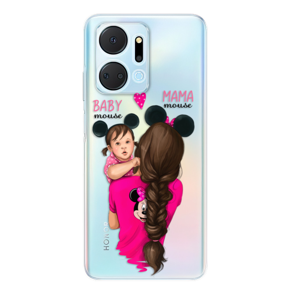Odolné silikónové puzdro iSaprio - Mama Mouse Brunette and Girl - Honor X7a