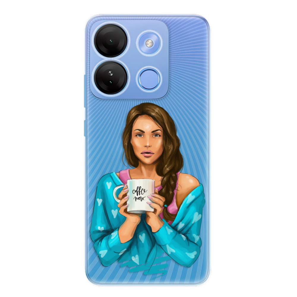 Odolné silikónové puzdro iSaprio - Coffe Now - Brunette - Infinix Smart 7