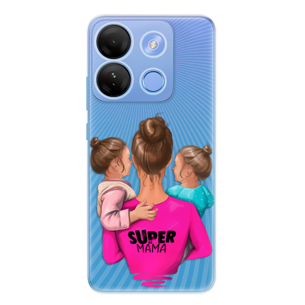Odolné silikónové puzdro iSaprio - Super Mama - Two Girls - Infinix Smart 7