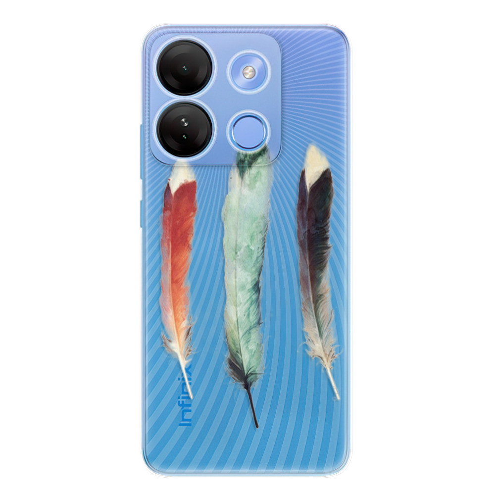Odolné silikónové puzdro iSaprio - Three Feathers - Infinix Smart 7
