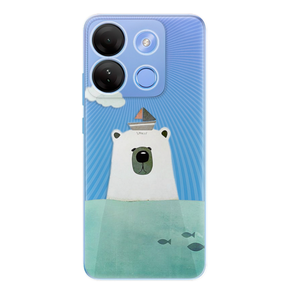Odolné silikónové puzdro iSaprio - Bear With Boat - Infinix Smart 7