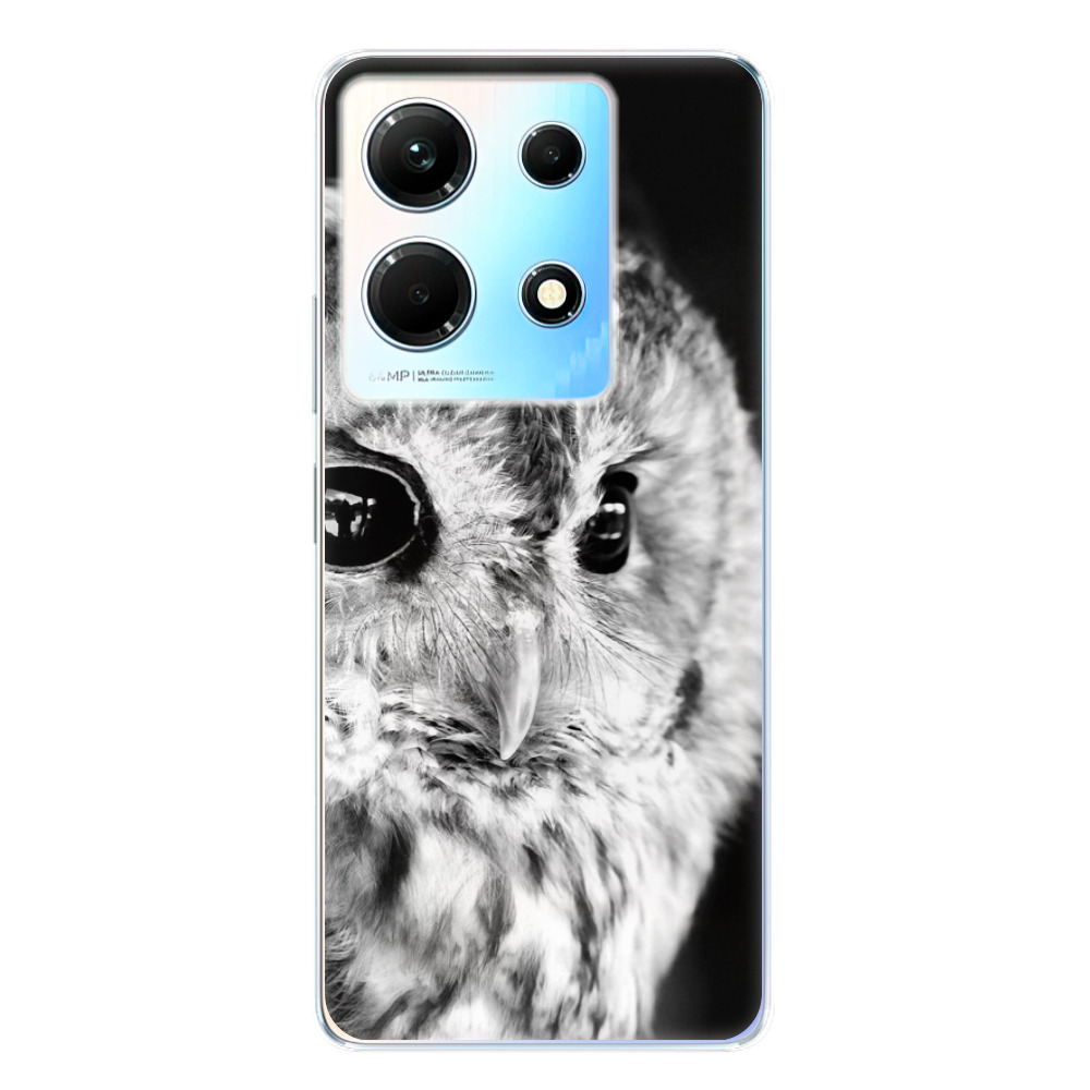 Odolné silikónové puzdro iSaprio - BW Owl - Infinix Note 30