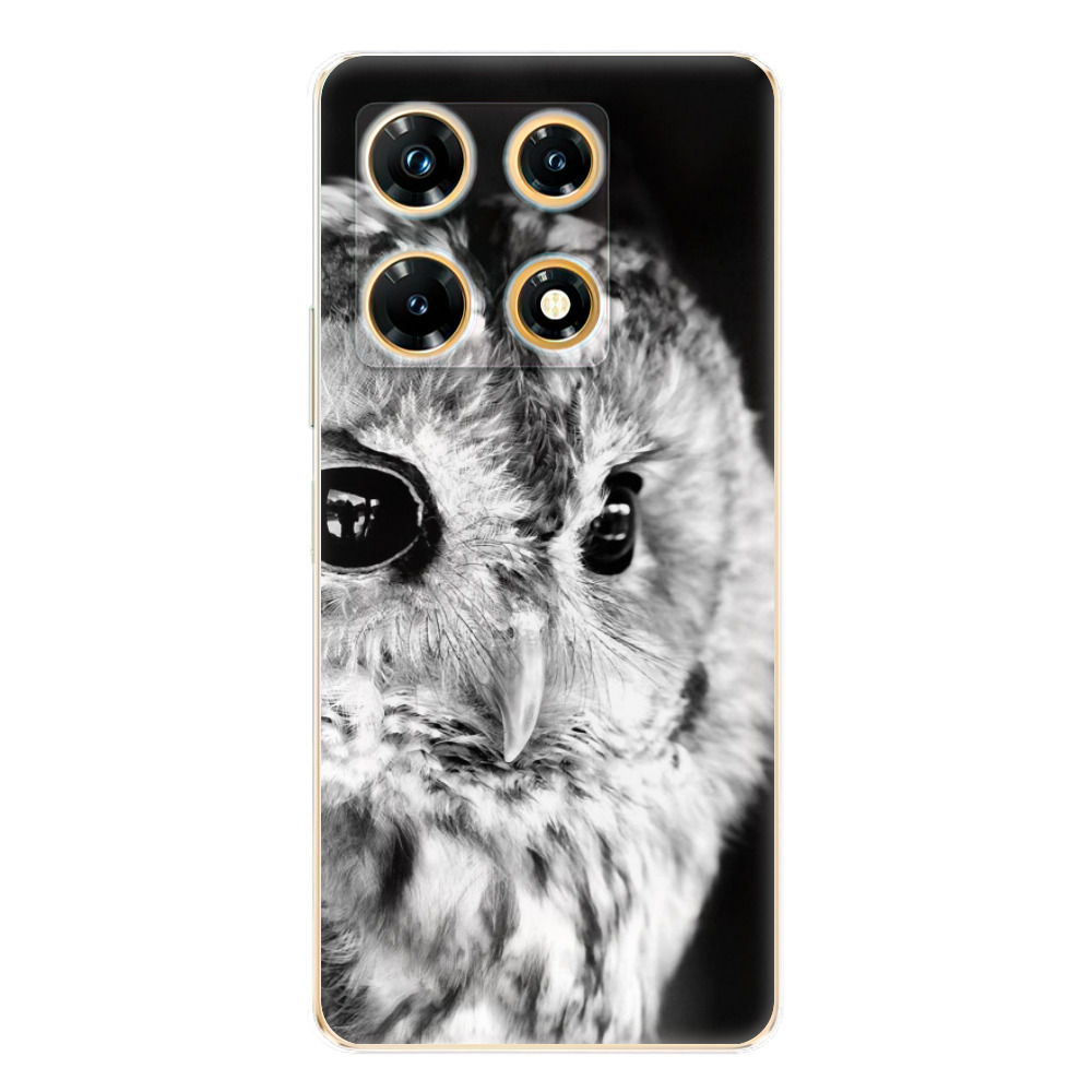 Odolné silikónové puzdro iSaprio - BW Owl - Infinix Note 30 PRO