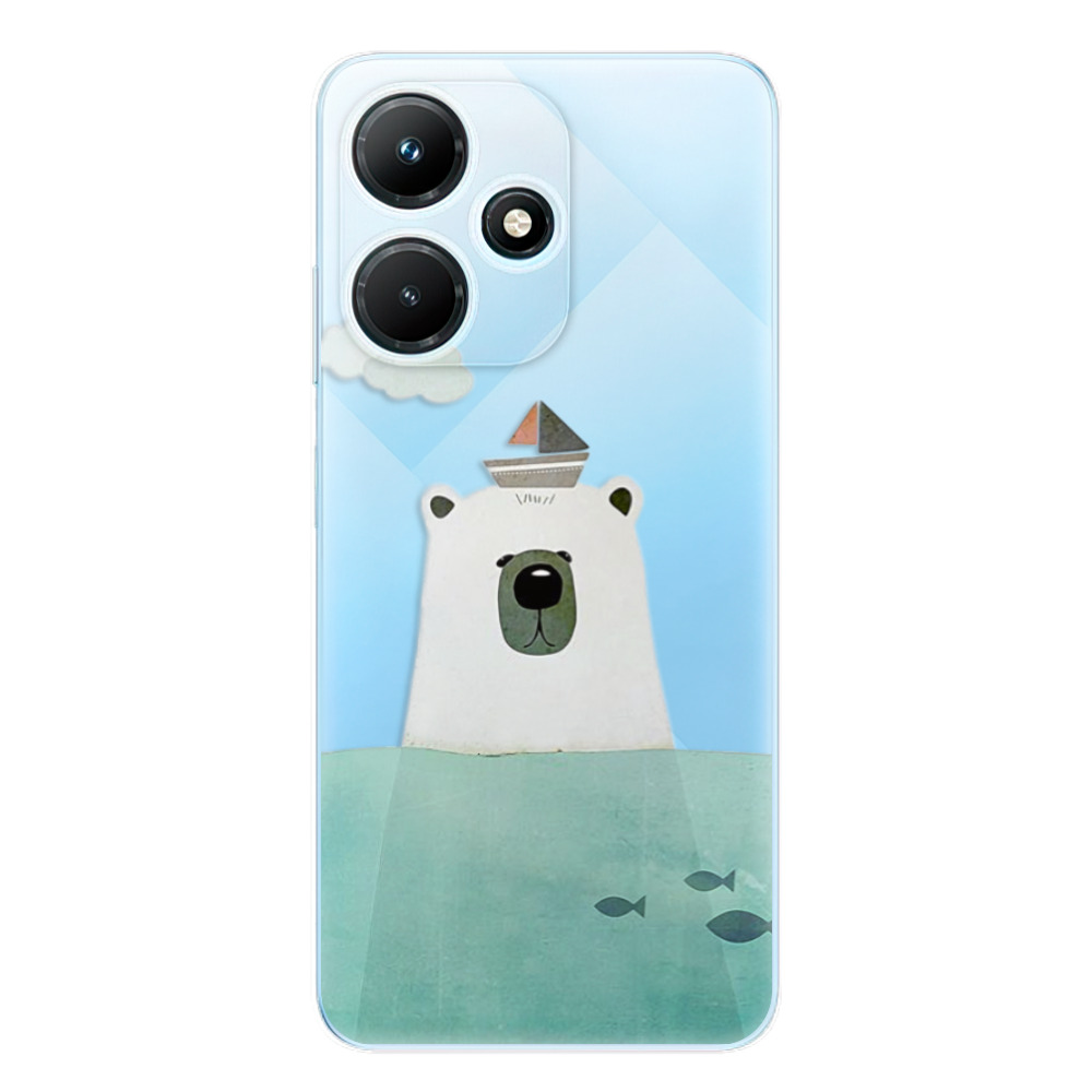 Odolné silikónové puzdro iSaprio - Bear With Boat - Infinix Hot 30i