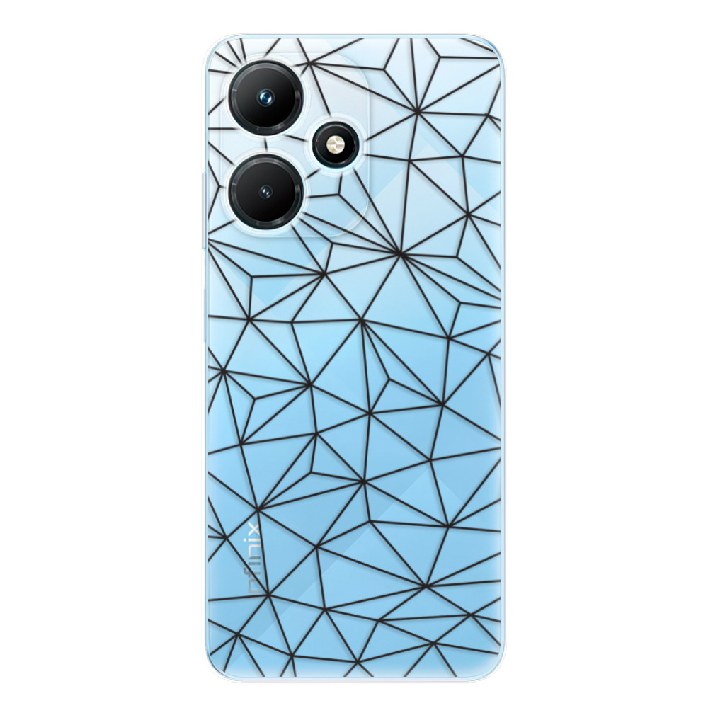 Odolné silikónové puzdro iSaprio - Abstract Triangles 03 - black - Infinix Hot 30i
