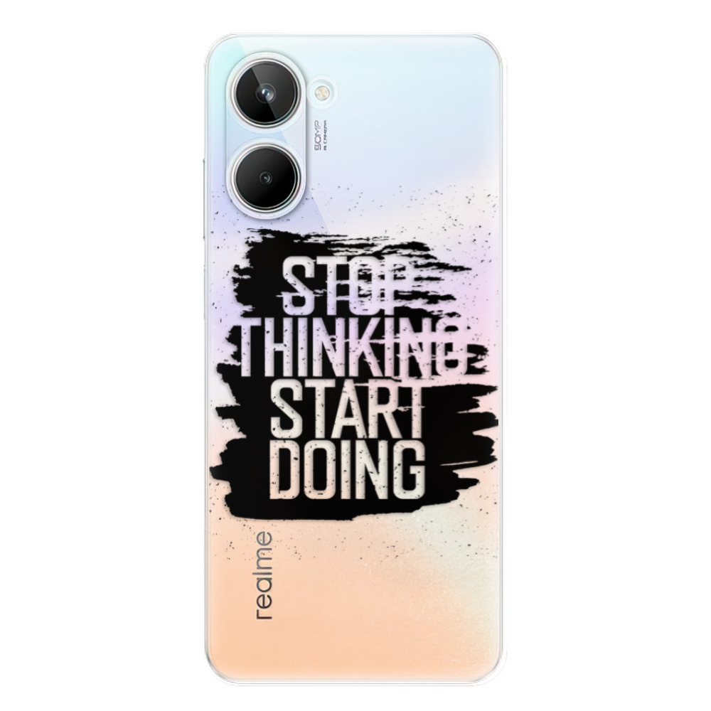 Odolné silikónové puzdro iSaprio - Start Doing - black - Realme 10