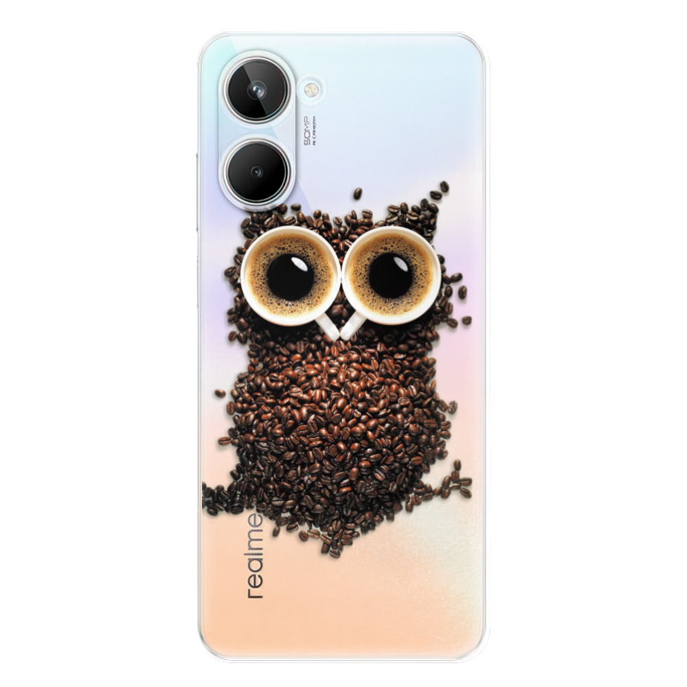 Odolné silikónové puzdro iSaprio - Owl And Coffee - Realme 10