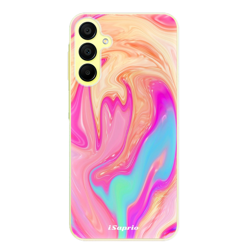 Odolné silikónové puzdro iSaprio - Orange Liquid - Samsung Galaxy A15 / A15 5G