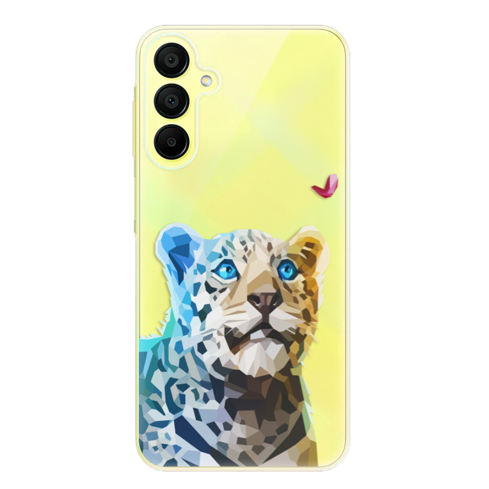 Odolné silikónové puzdro iSaprio - Leopard With Butterfly - Samsung Galaxy A15 / A15 5G