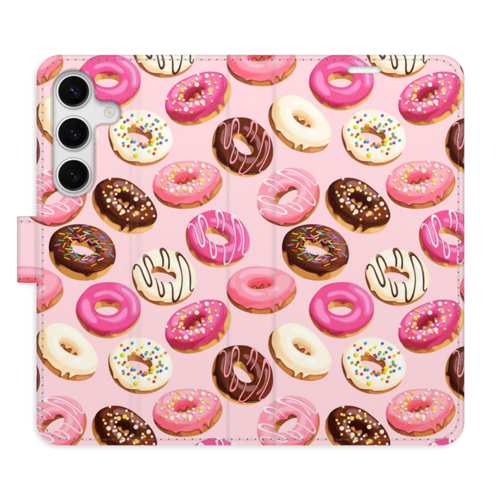 Flipové puzdro iSaprio - Donuts Pattern 03 - Samsung Galaxy S24