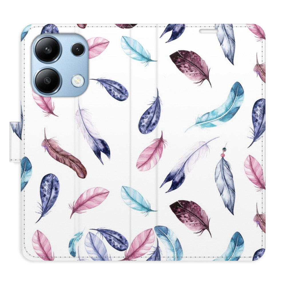 Flipové puzdro iSaprio - Colorful Feathers - Xiaomi Redmi Note 13