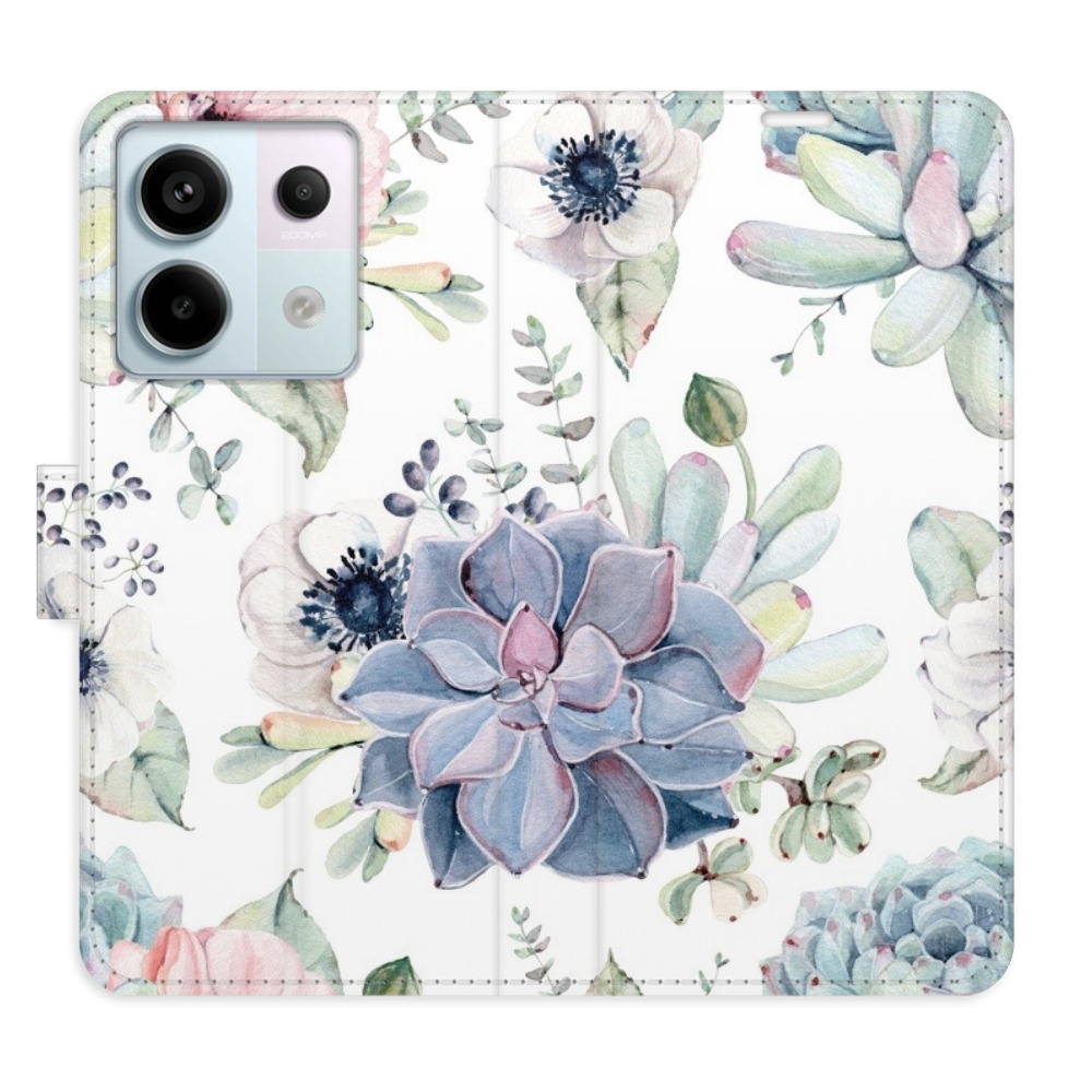 Flipové puzdro iSaprio - Succulents - Xiaomi Redmi Note 13 Pro+ 5G