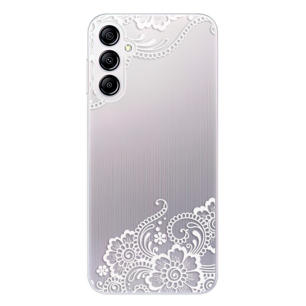 Odolné silikónové puzdro iSaprio - White Lace 02 - Samsung Galaxy A14 / A14 5G