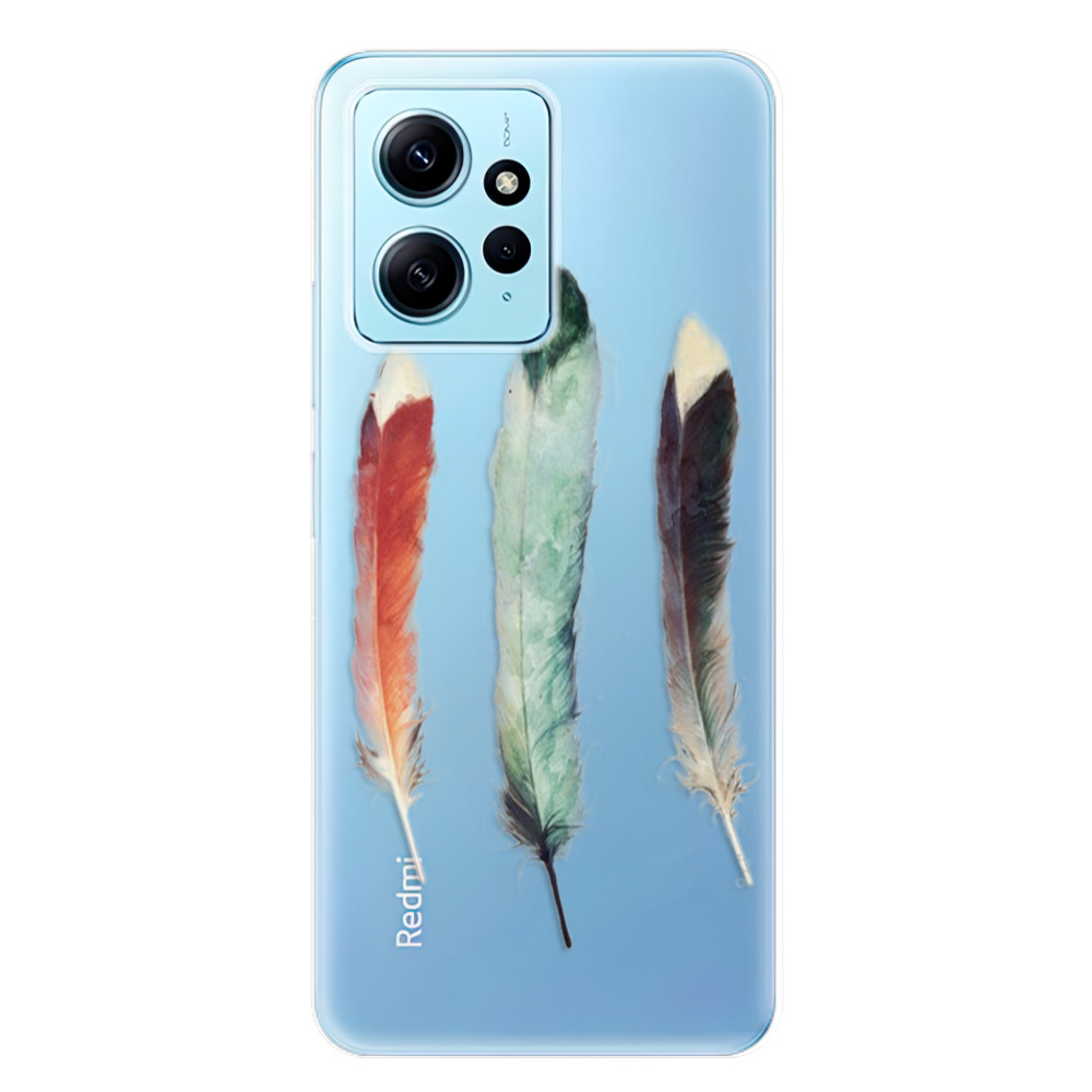 Odolné silikónové puzdro iSaprio - Three Feathers - Xiaomi Redmi Note 12 5G