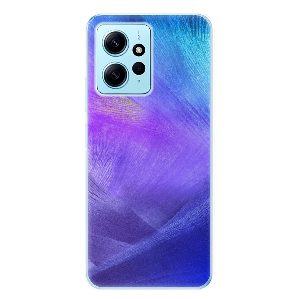 Odolné silikónové puzdro iSaprio - Purple Feathers - Xiaomi Redmi Note 12 5G