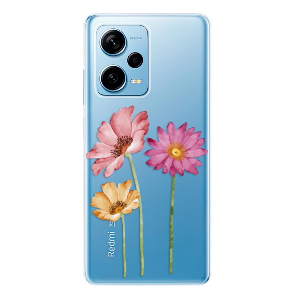 Odolné silikónové puzdro iSaprio - Three Flowers - Xiaomi Redmi Note 12 Pro 5G / Poco X5 Pro 5G