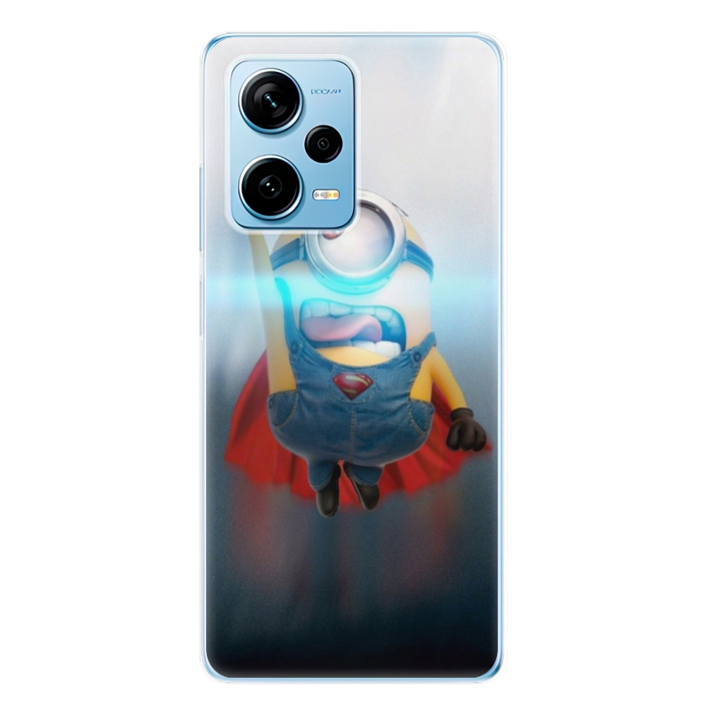 Odolné silikónové puzdro iSaprio - Mimons Superman 02 - Xiaomi Redmi Note 12 Pro 5G / Poco X5 Pro 5G