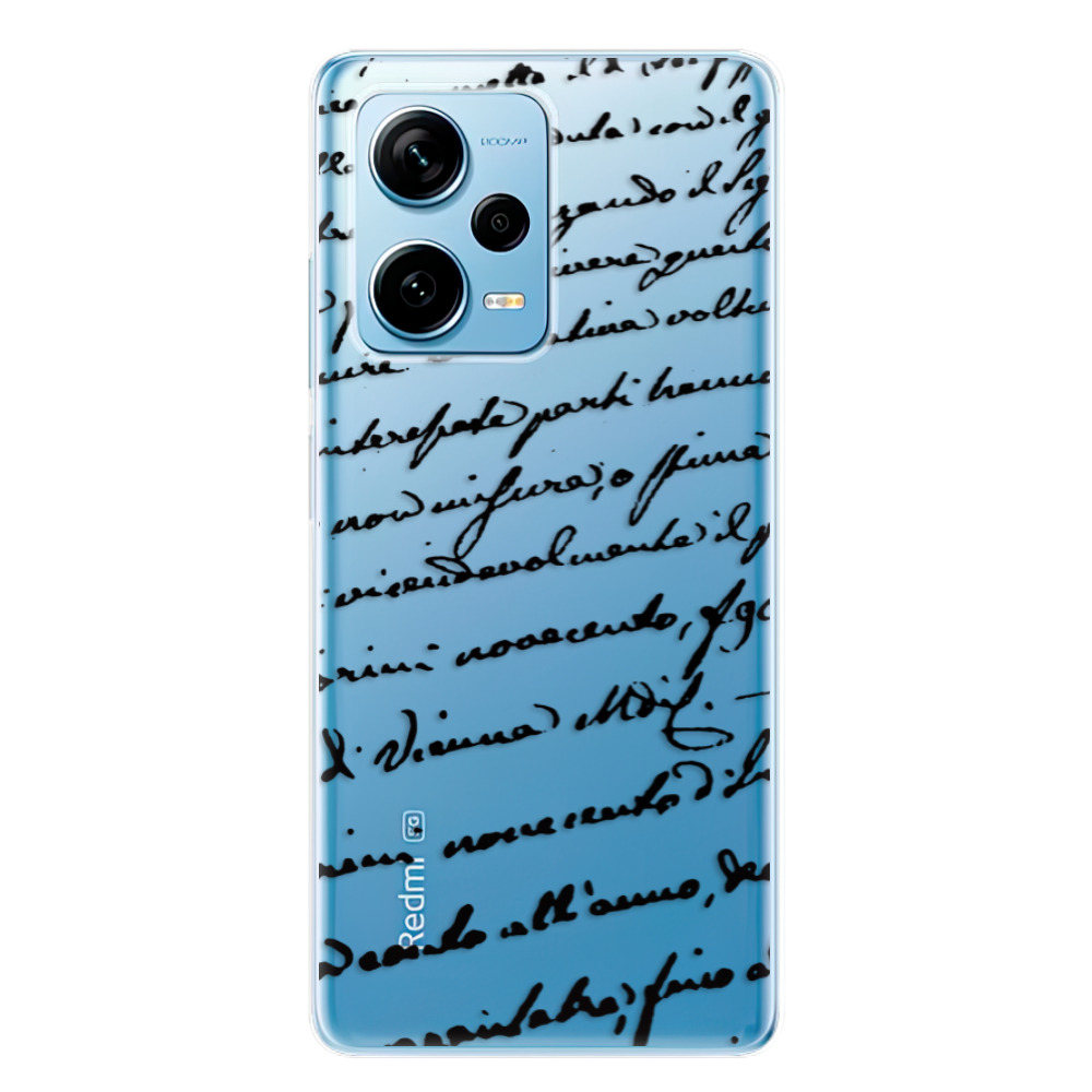 Odolné silikónové puzdro iSaprio - Handwriting 01 - black - Xiaomi Redmi Note 12 Pro+ 5G