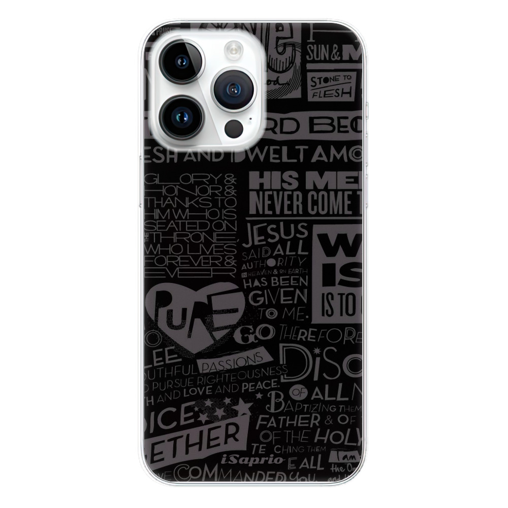 Odolné silikónové puzdro iSaprio - Text 01 - iPhone 15 Pro Max