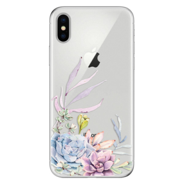Odolné silikónové puzdro iSaprio - Succulent 01 - iPhone X
