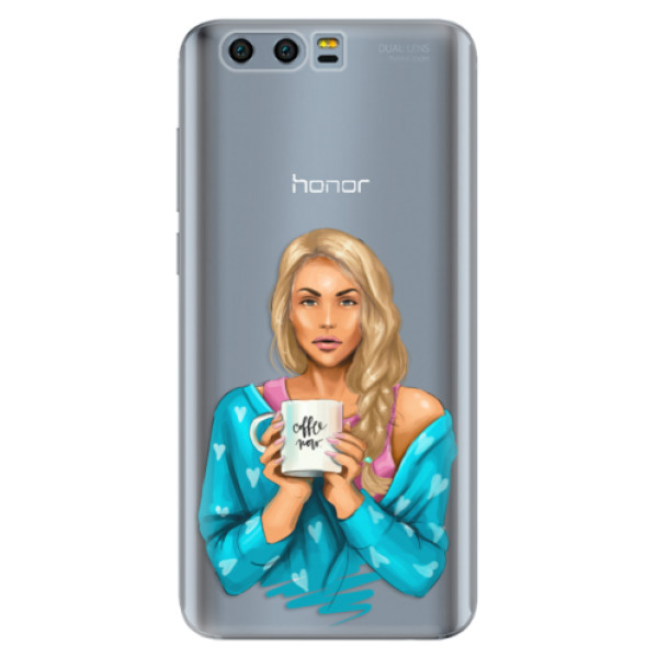 Odolné silikónové puzdro iSaprio - Coffe Now - Blond - Huawei Honor 9