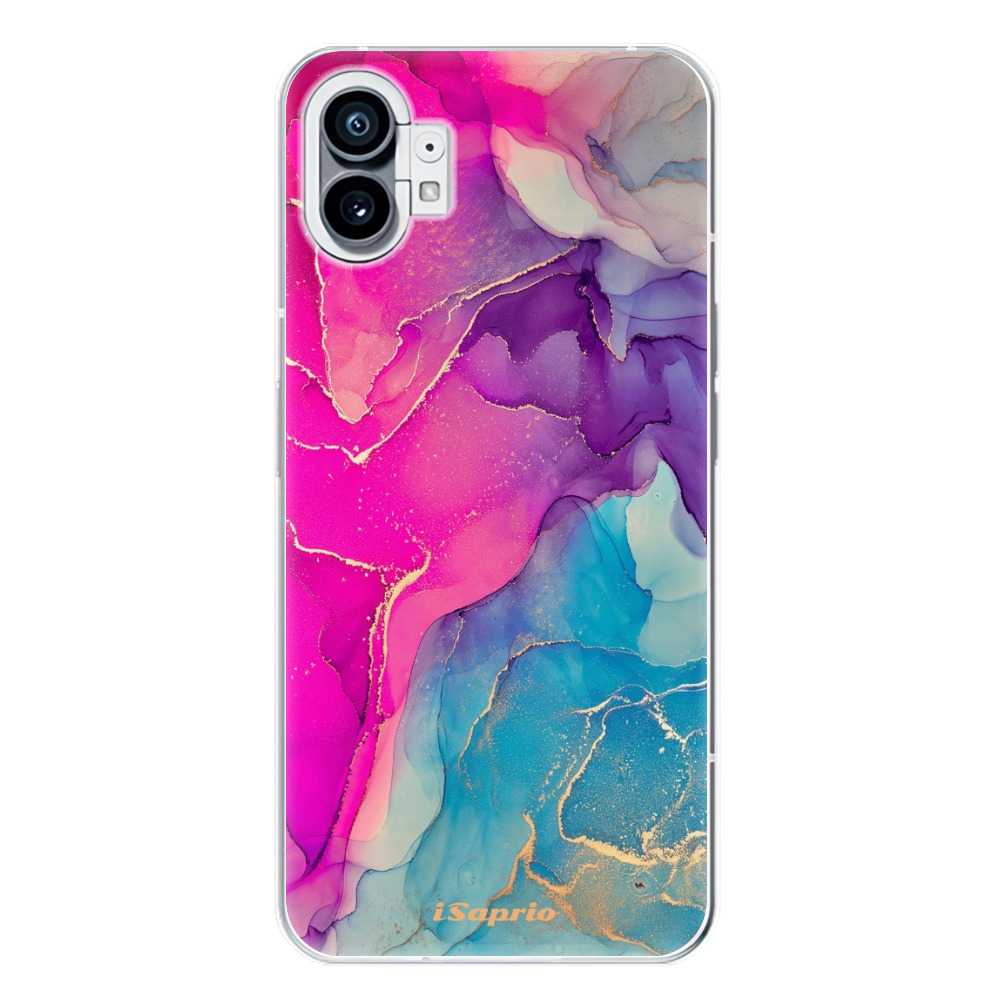 Odolné silikónové puzdro iSaprio - Purple Ink - Nothing Phone (1)