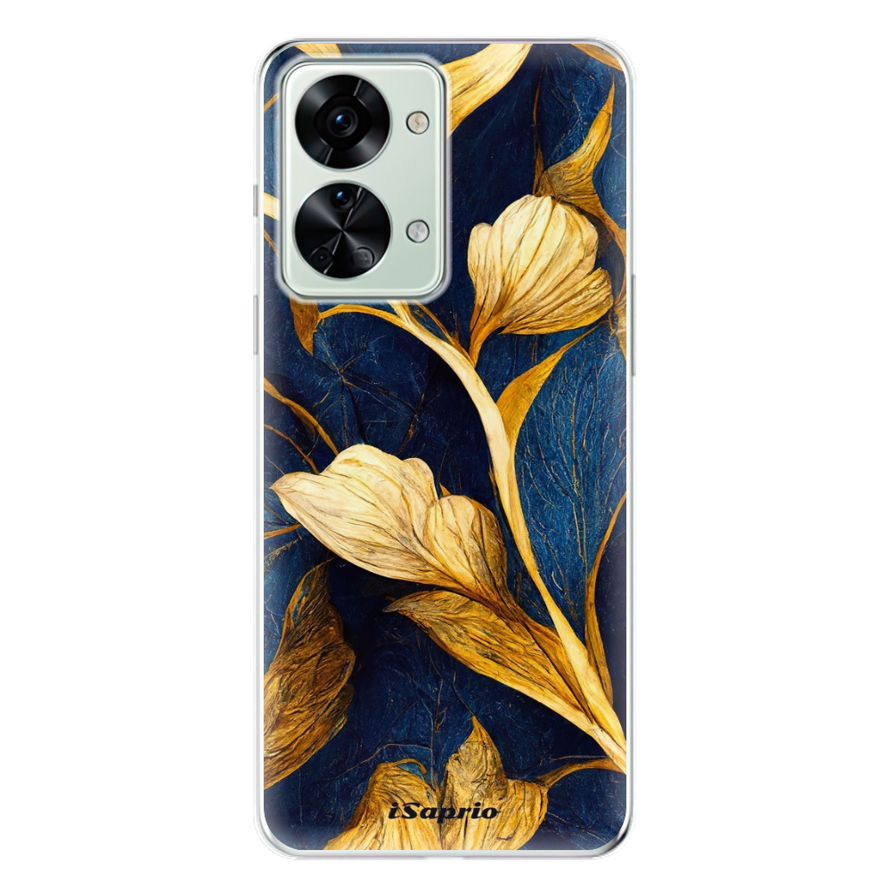 Odolné silikónové puzdro iSaprio - Gold Leaves - OnePlus Nord 2T 5G