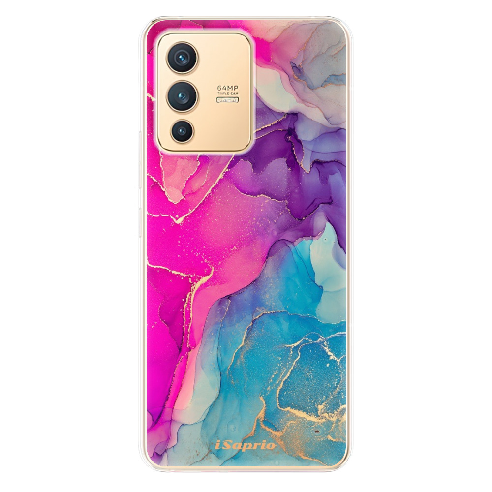 Odolné silikónové puzdro iSaprio - Purple Ink - Vivo V23 5G