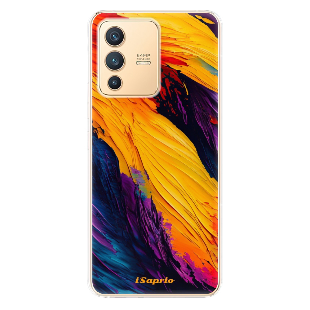 Odolné silikónové puzdro iSaprio - Orange Paint - Vivo V23 5G