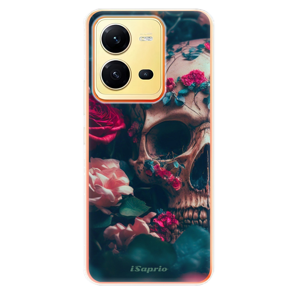 Odolné silikónové puzdro iSaprio - Skull in Roses - Vivo X80 Lite 5G