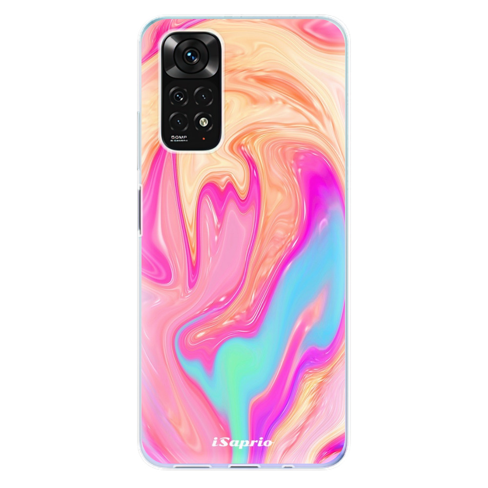 Odolné silikónové puzdro iSaprio - Orange Liquid - Xiaomi Redmi Note 11 / Note 11S