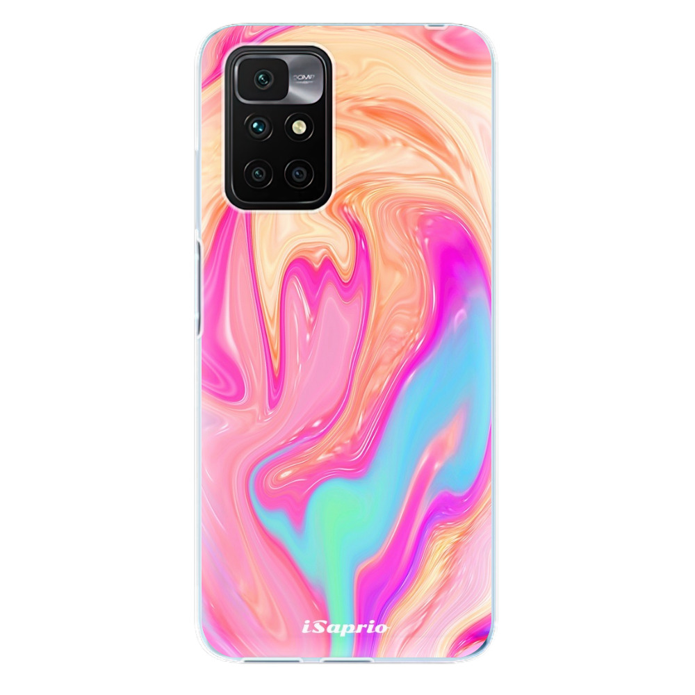 Odolné silikónové puzdro iSaprio - Orange Liquid - Xiaomi Redmi 10