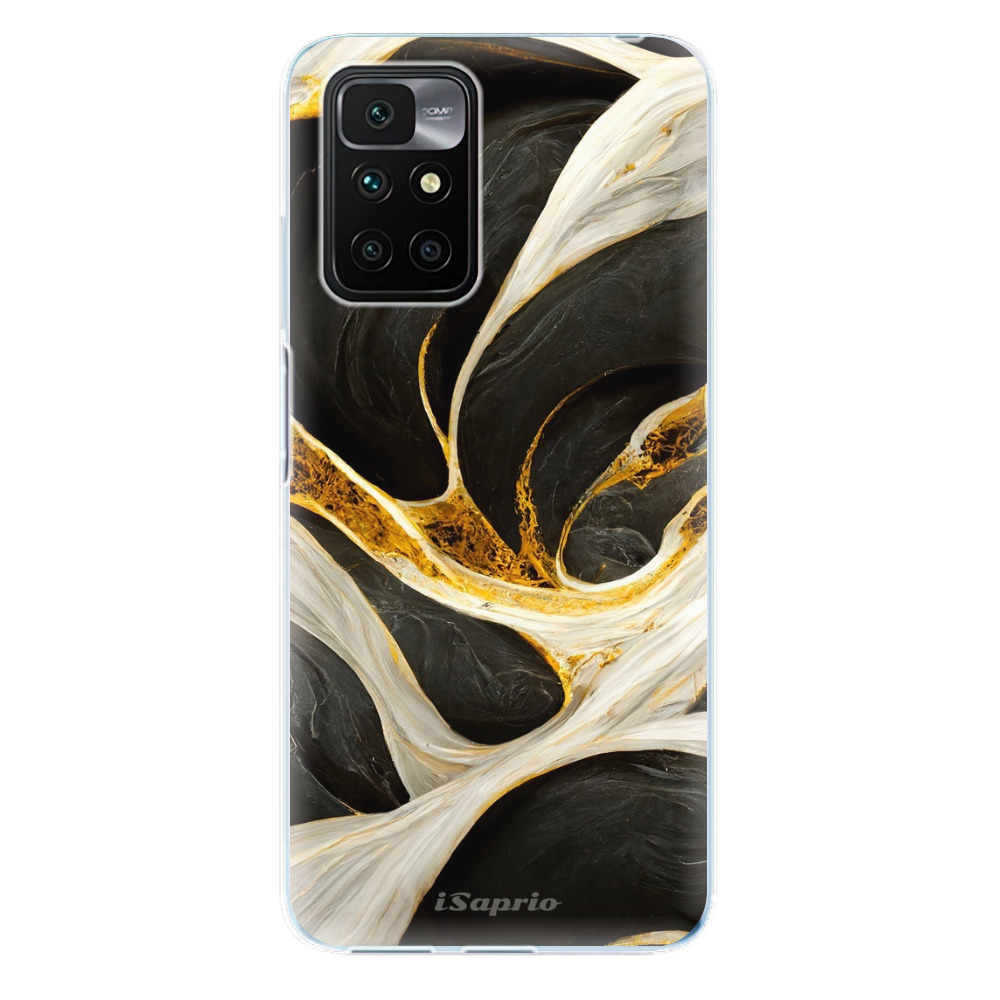 Odolné silikónové puzdro iSaprio - Black and Gold - Xiaomi Redmi 10